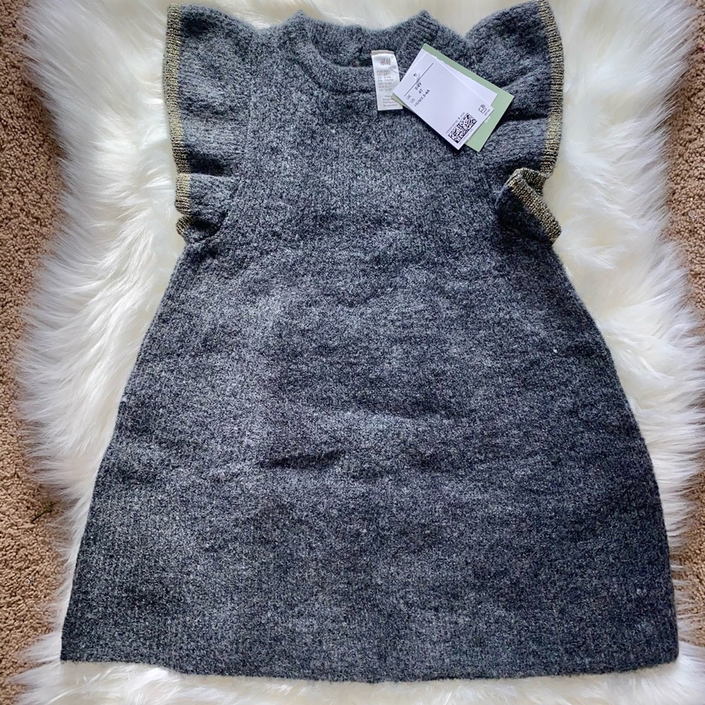 Girls knit dress sleeveless H&M New - Picture 2 of 10